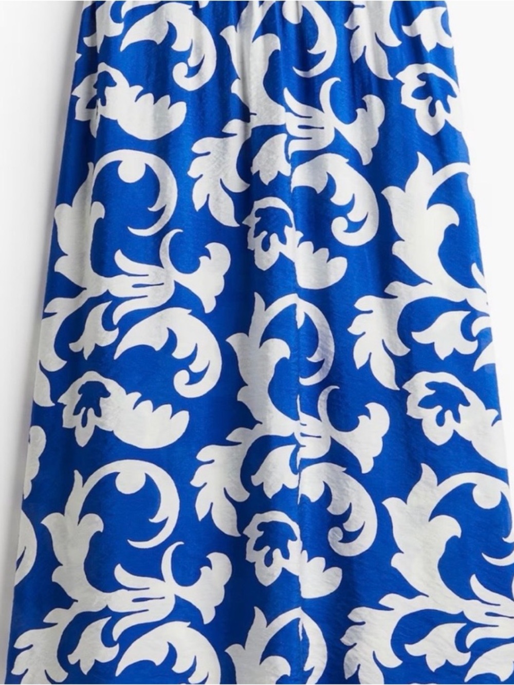 H&M Blue and White Printed Midi Skirt - Picture 2 of 5
